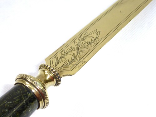 Rare couteau lettre - À, deux
