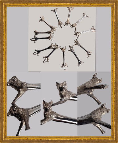 Portes couteaux bronze - en,