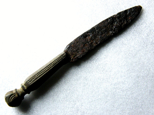 Rare couteau romain bronze - couteau, en