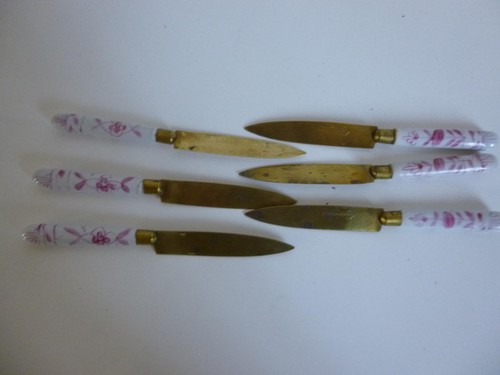 Couteaux anciens faience - 6,